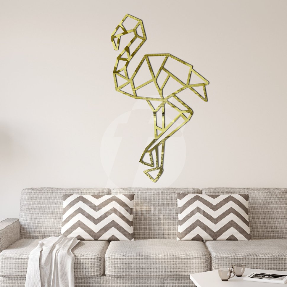 Акриловое зеркало Фламинго