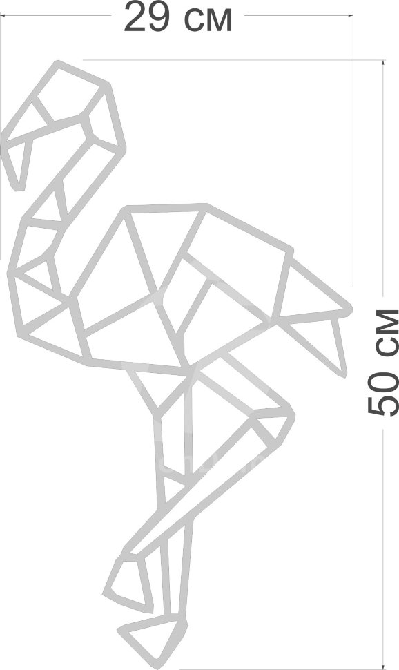 Акриловое зеркало Фламинго