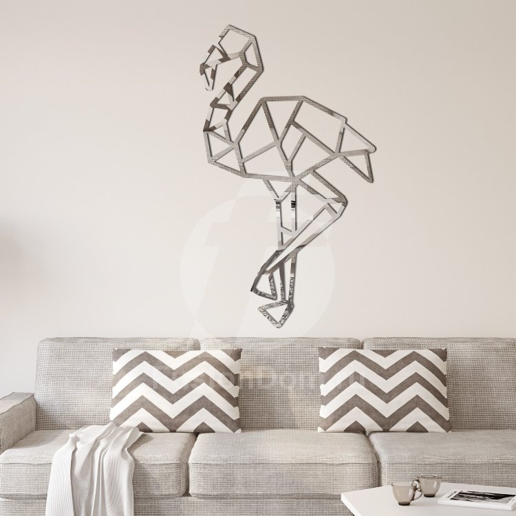 Акриловое зеркало Фламинго