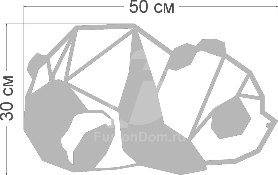 Акриловое зеркало Панда