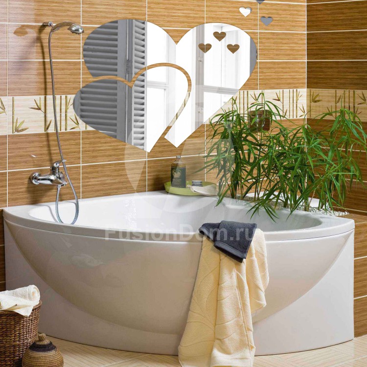 Акриловое зеркало Сердечки