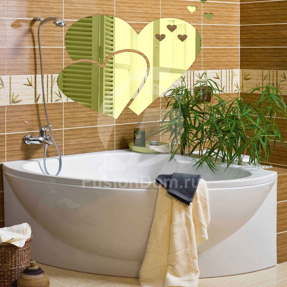 Акриловое зеркало Сердечки