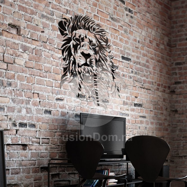 Акриловое зеркало Царь зверей