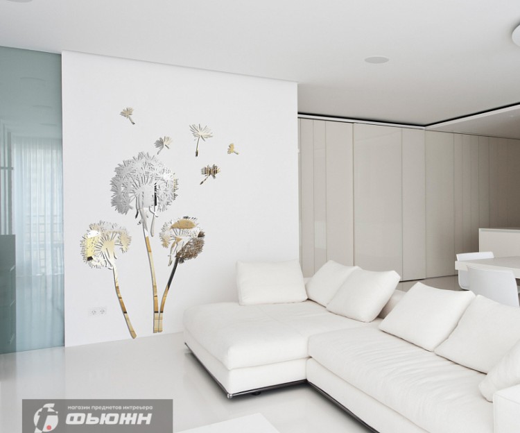 Акриловое зеркало Одуванчик