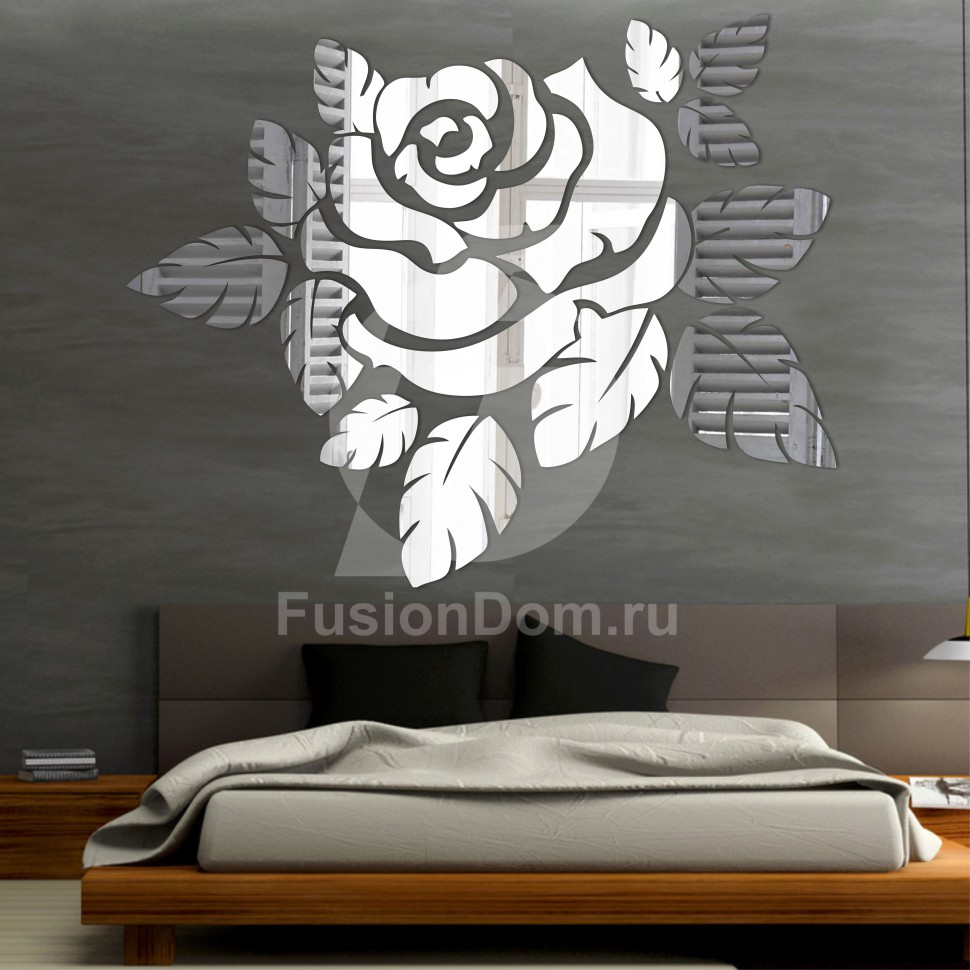 Акриловое зеркало Роза