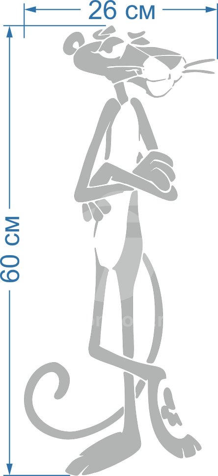 Акриловое зеркало Розовая пантера