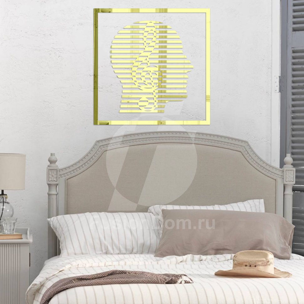 Акриловое зеркало Музыкальная голова