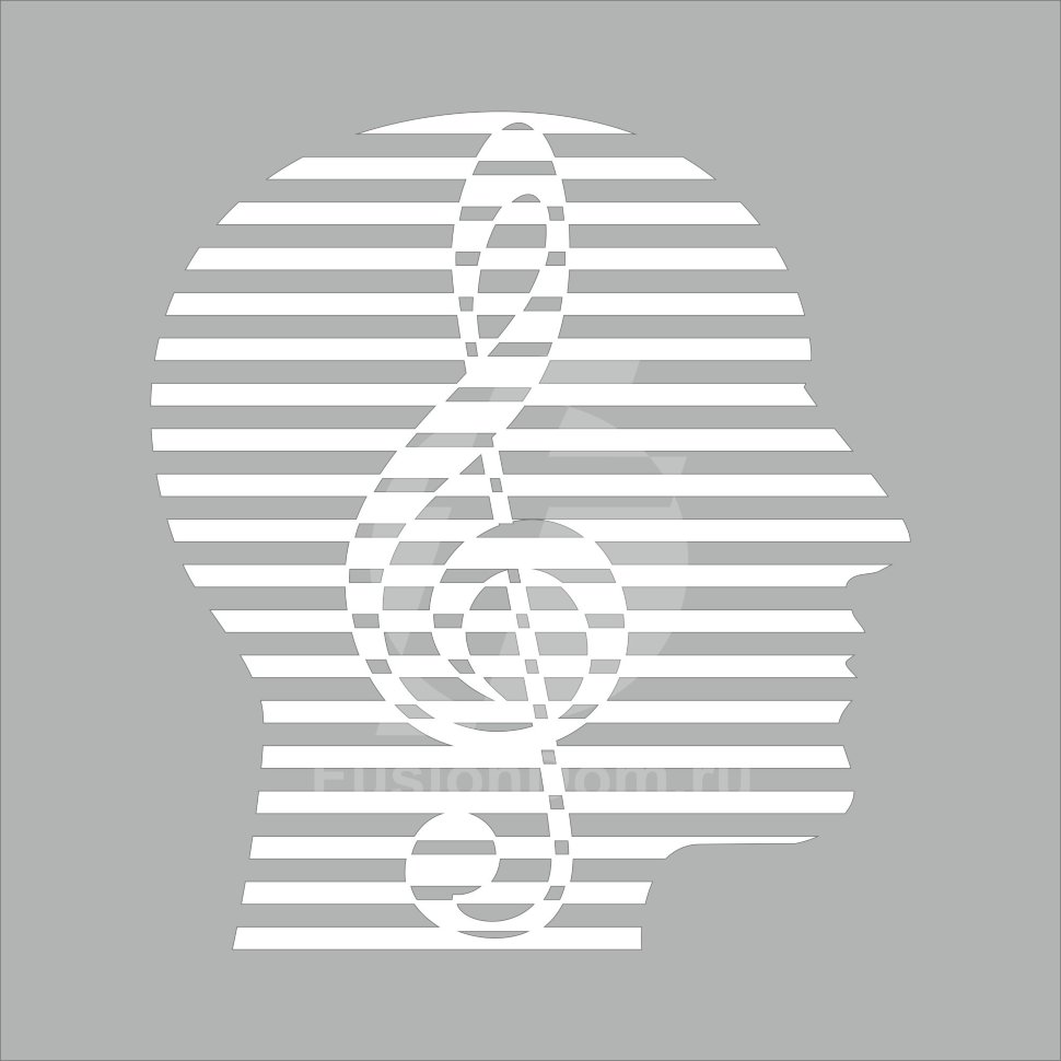 Акриловое зеркало Музыкальная голова