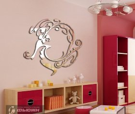 Зеркало Вытянутые цветы