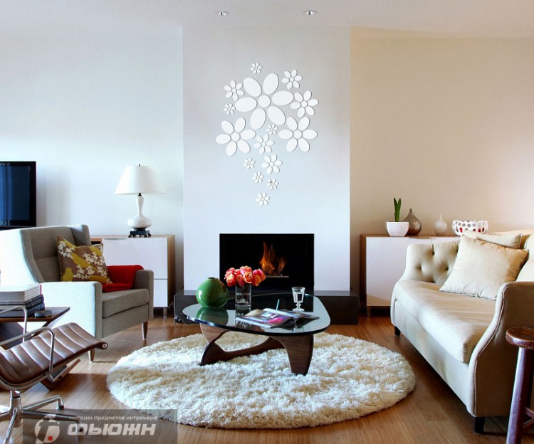 Акриловое Зеркало Ромашки