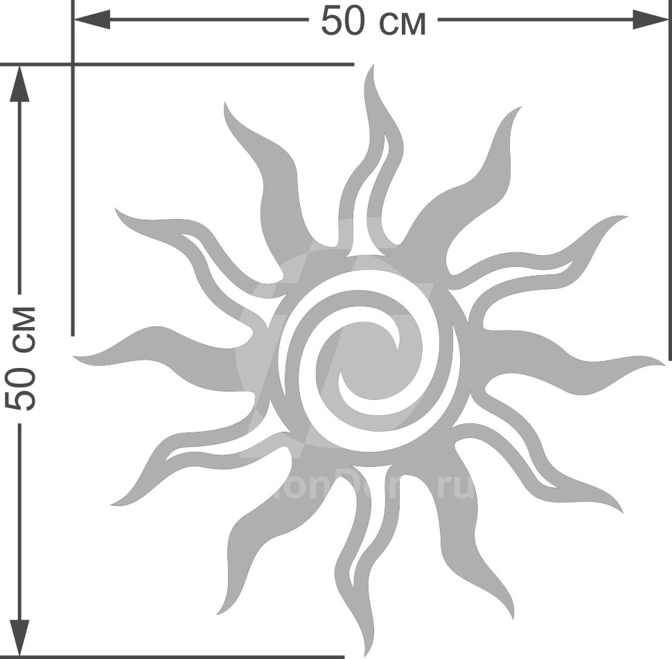 Акриловое зеркало Солнечный вихрь