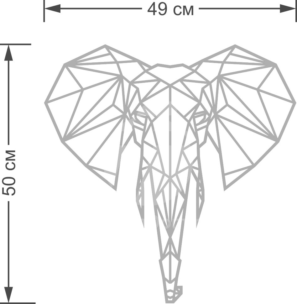 Акриловое зеркало Африканский Слон