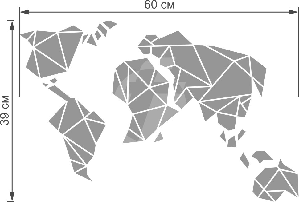 Акриловое Зеркало Каменная карта