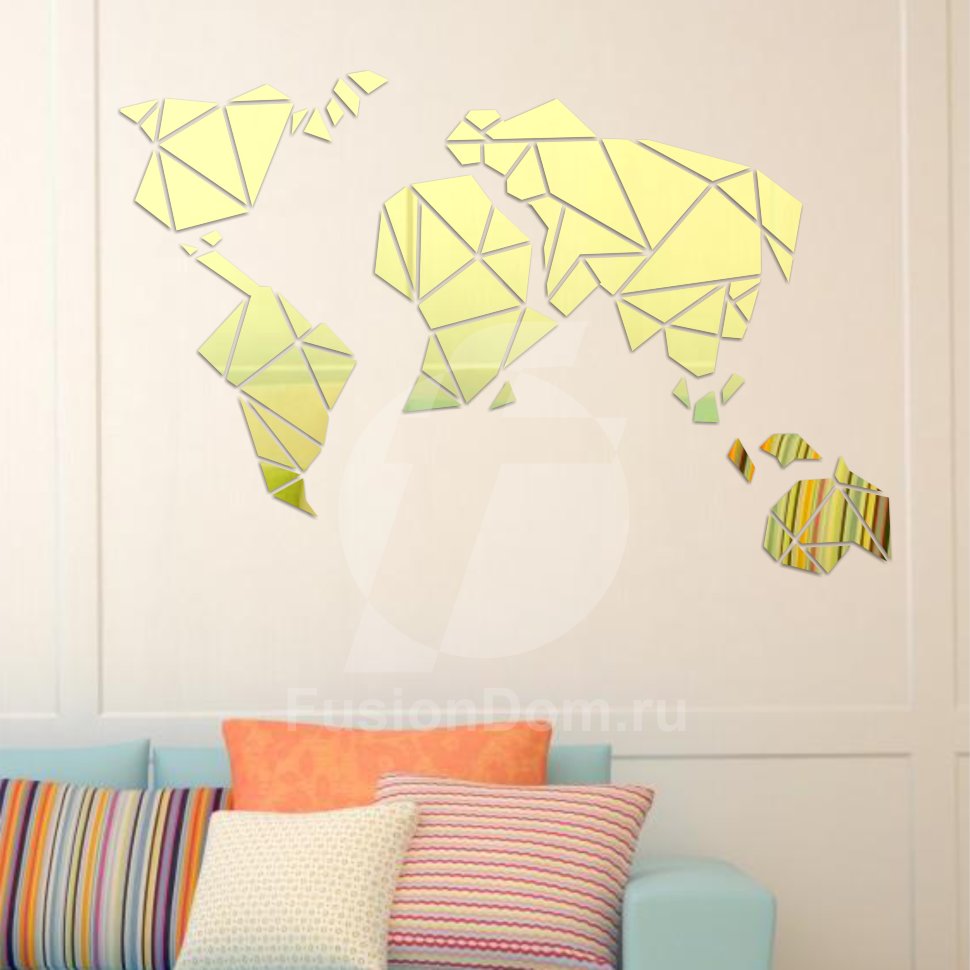 Акриловое Зеркало Каменная карта