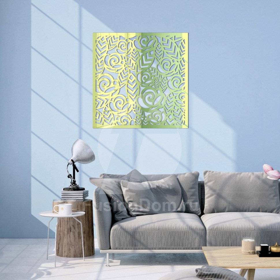 панно Листья золото