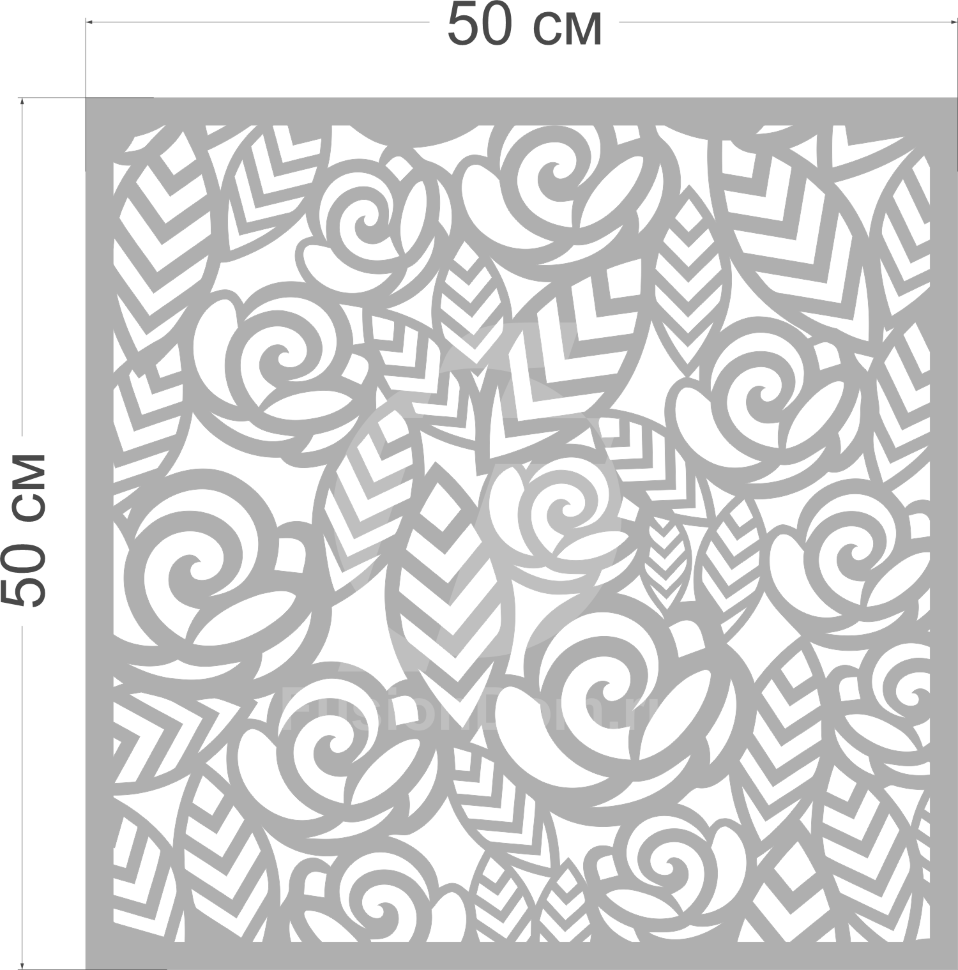 панно Листья размер