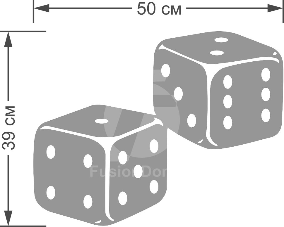 Акриловое зеркало Игральные кости
