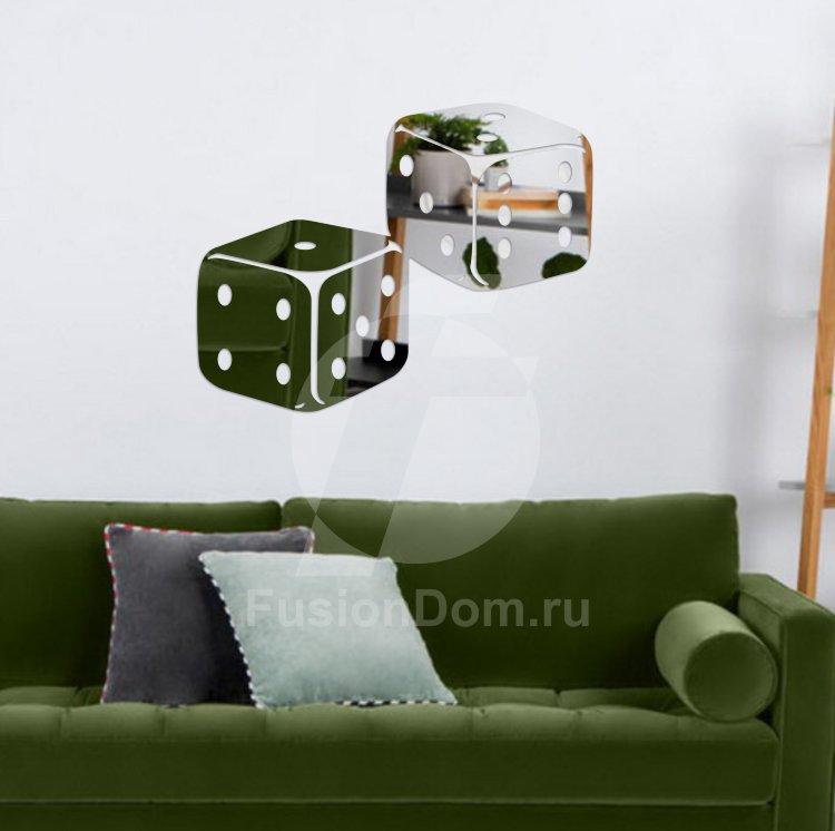 Акриловое зеркало Игральные кости