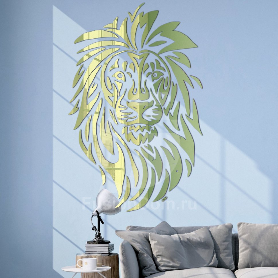 зеркало Лохматый лев золото