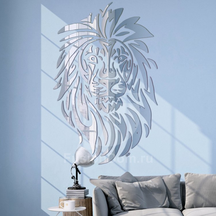 Акриловое зеркало Лохматый лев