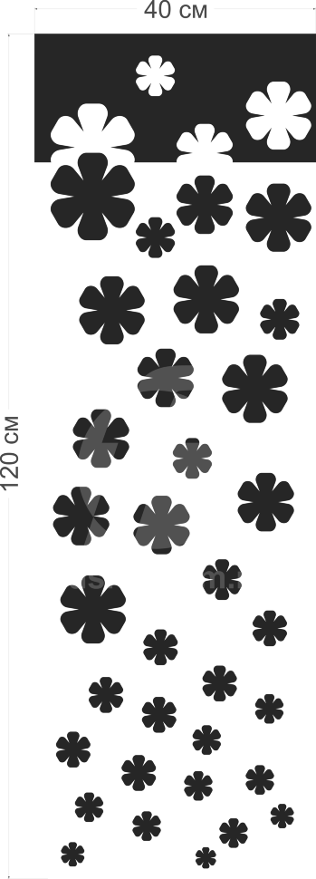 Декоративное акриловое панно Водопад цветов