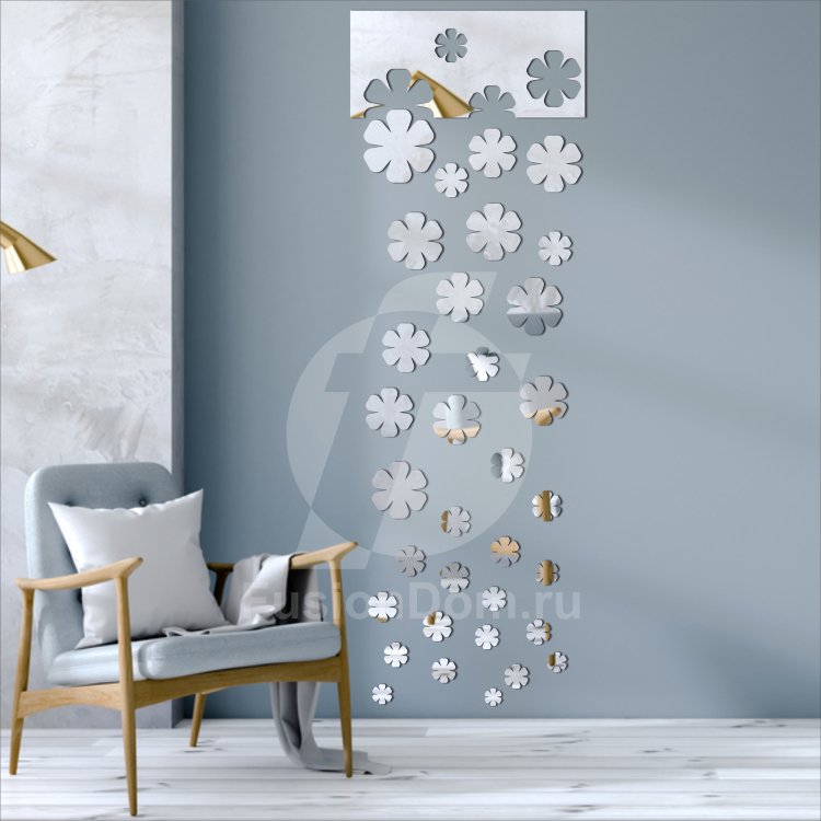 Декоративное акриловое панно Водопад цветов