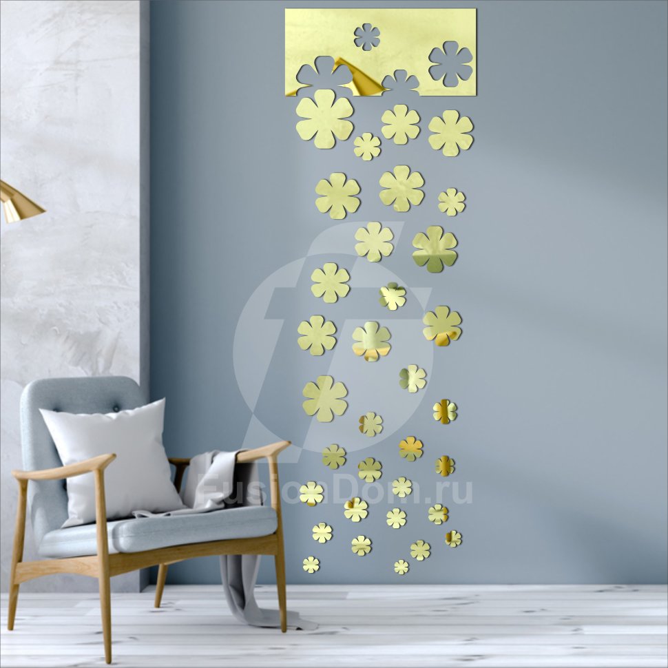 Декоративное акриловое панно Водопад цветов