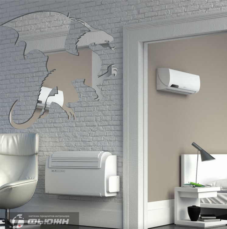 Акриловое Зеркало Дракон