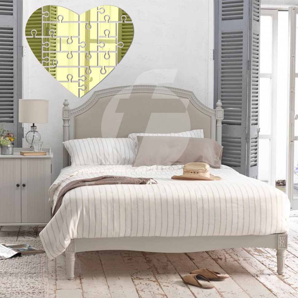 Акриловое зеркало Сердце-пазл