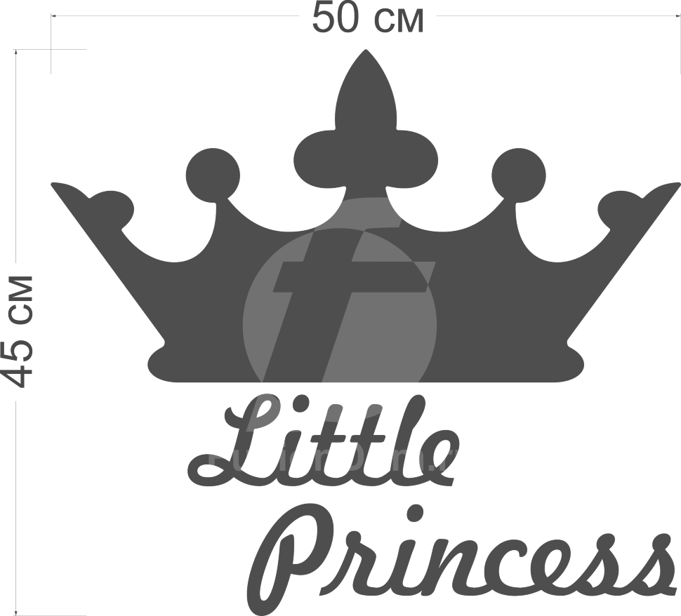 Акриловое Зеркало Маленькая принцесса