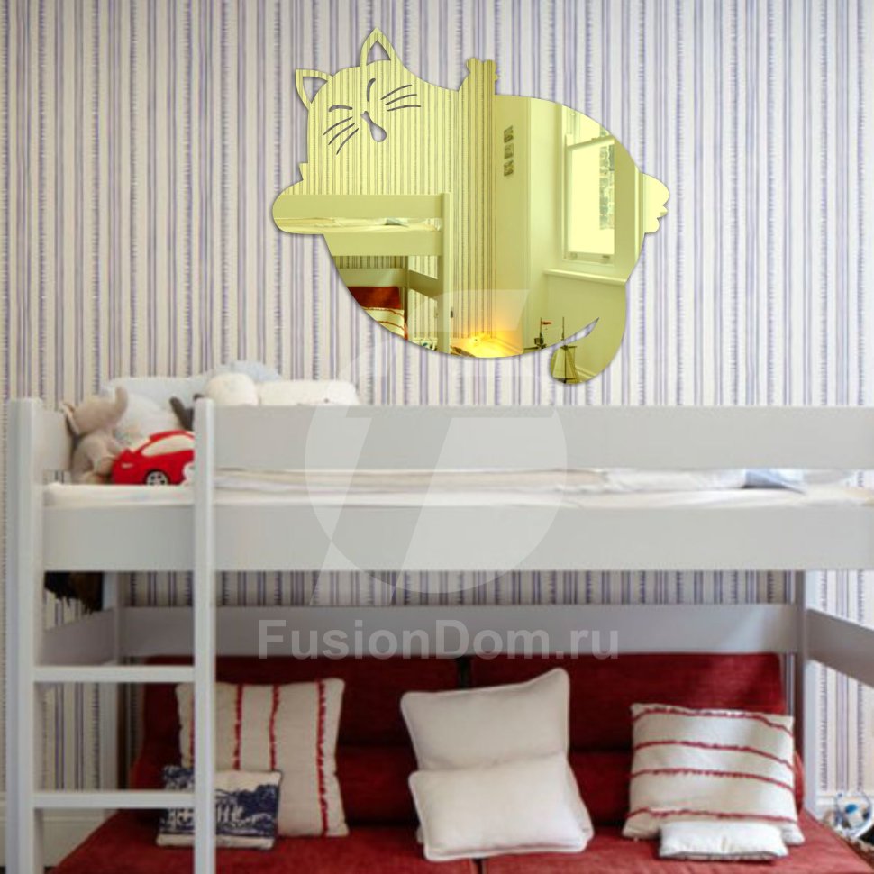 Акриловое зеркало Ленивый кот