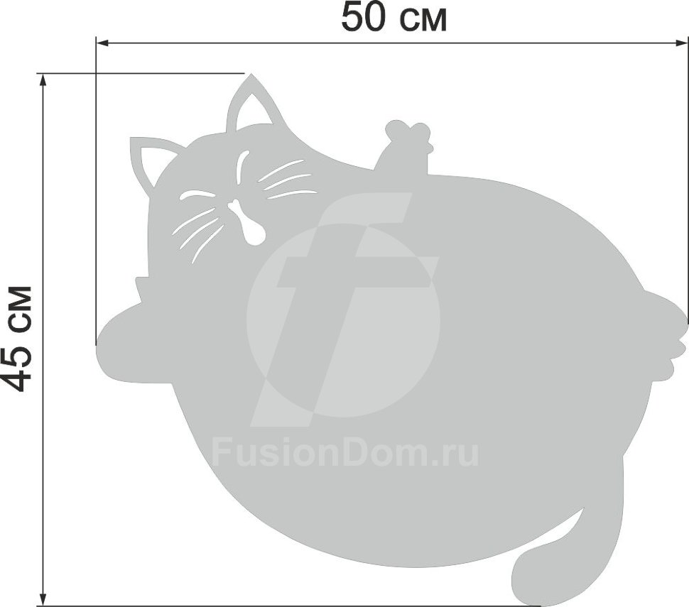 Акриловое зеркало Ленивый кот