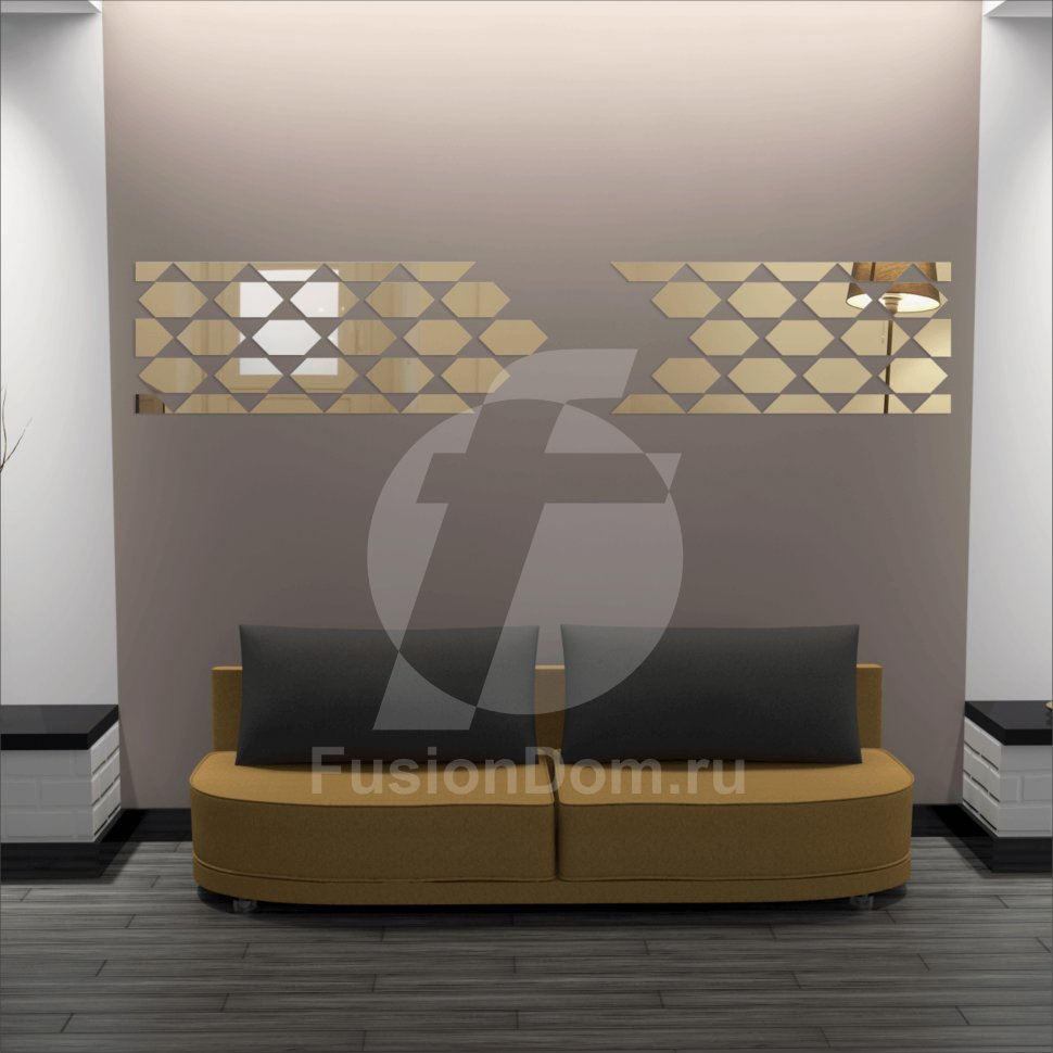 Декоративное акриловое панно Треугольники