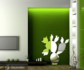 Акриловое зеркало Кактус