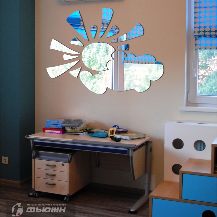 Акриловое зеркало Солнце в облаке