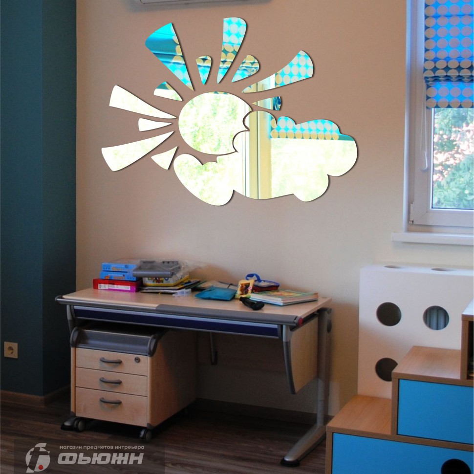 Акриловое зеркало Солнце в облаке