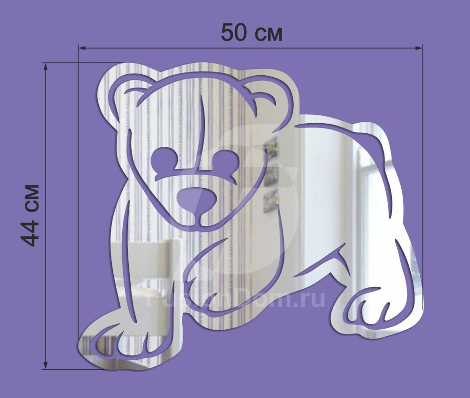 Акриловое зеркало Плюшевый мишка