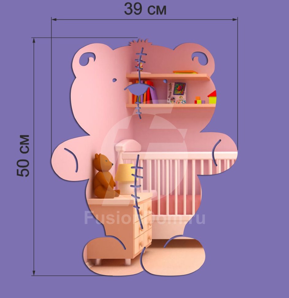 Акриловое зеркало Медвежонок