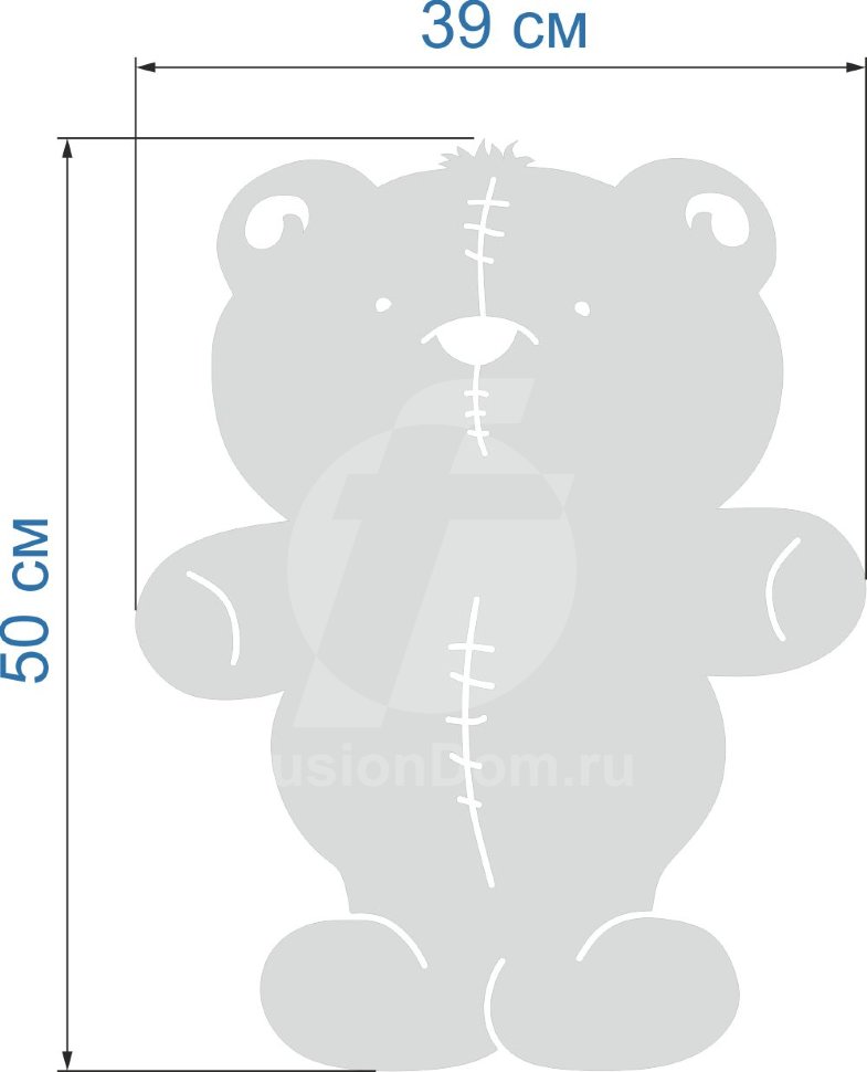 Акриловое зеркало Медвежонок