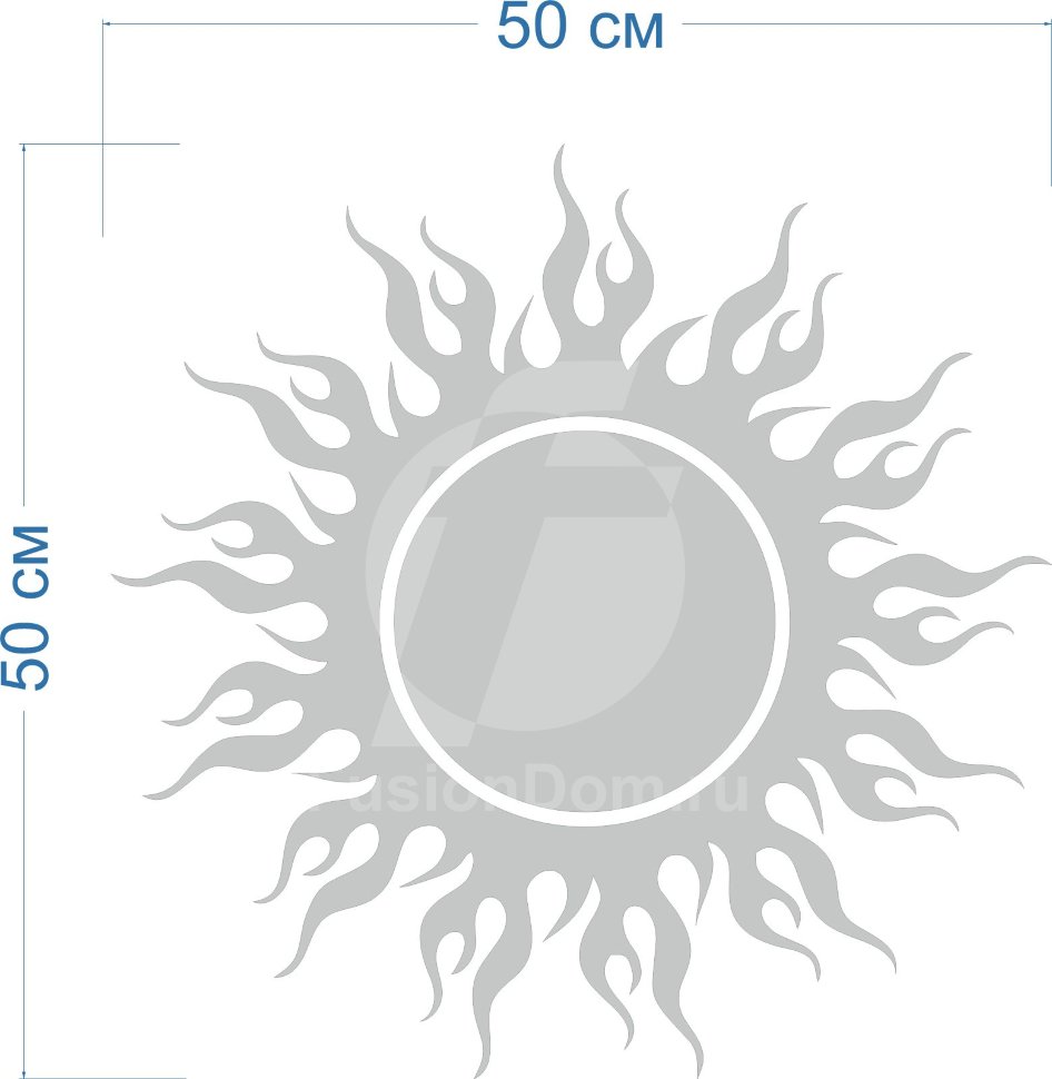 Акриловое зеркало Солнце-теплое