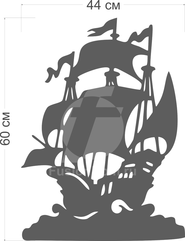 Акриловое Зеркало Парусник