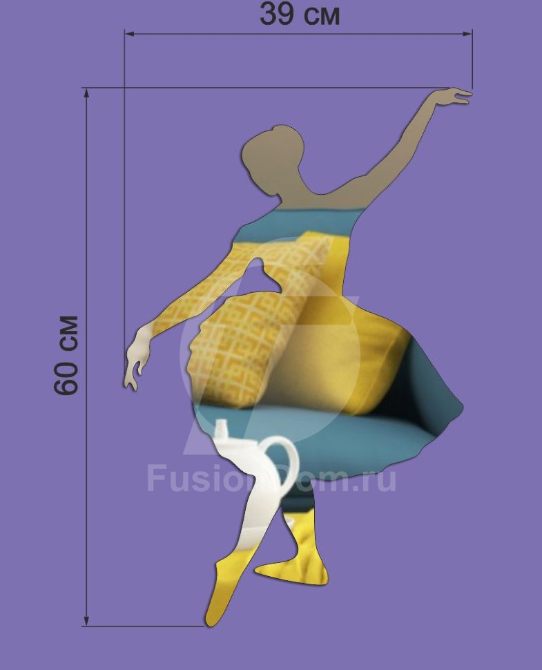 Акриловое зеркало Балерина