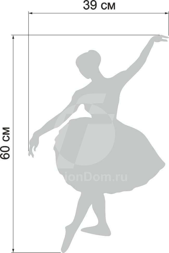 Акриловое зеркало Балерина