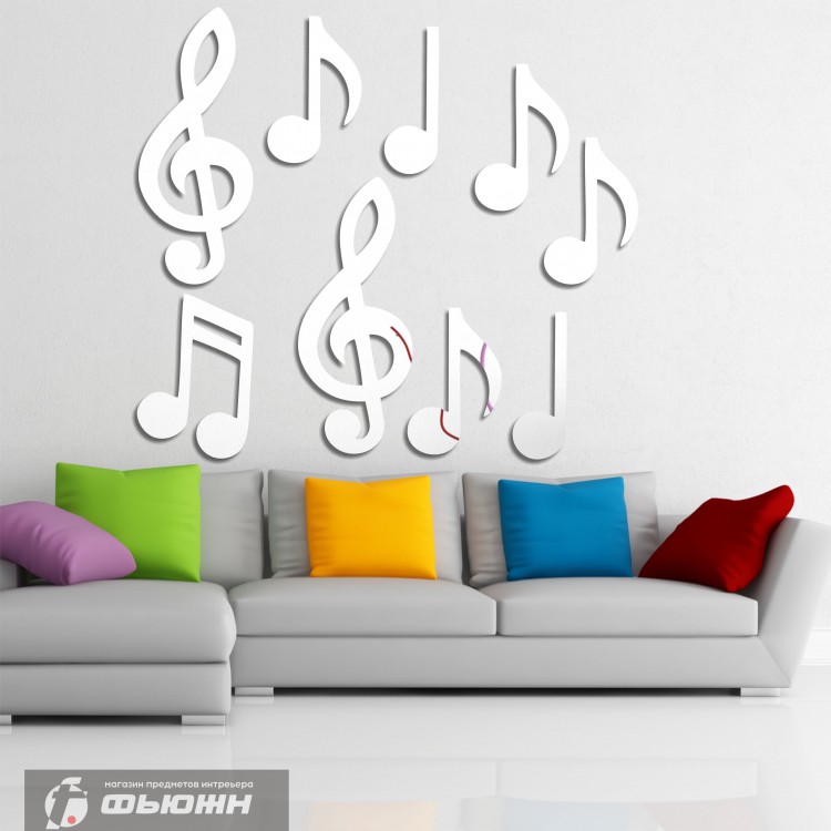 Акриловое Зеркало Ноты