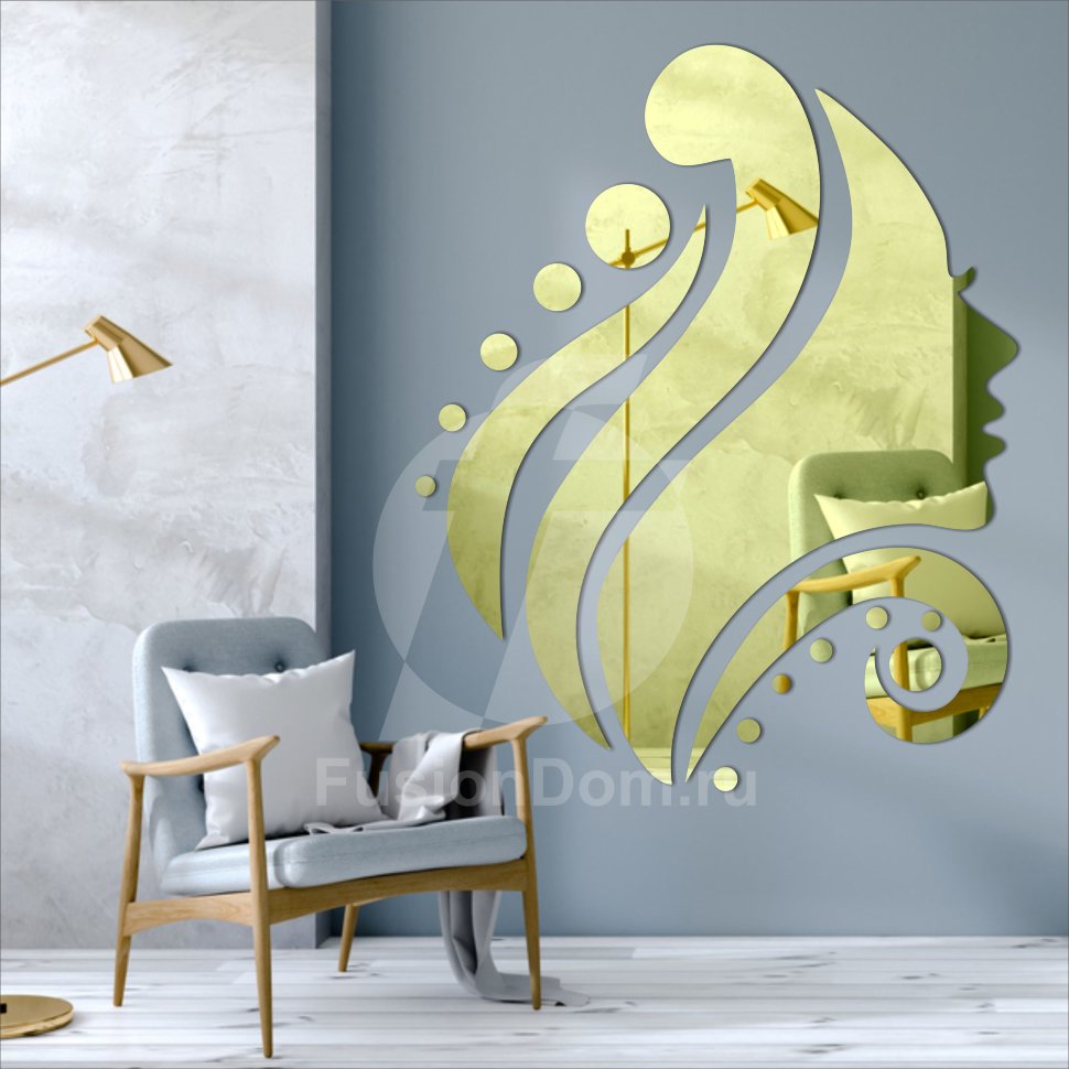 зеркало лик золото