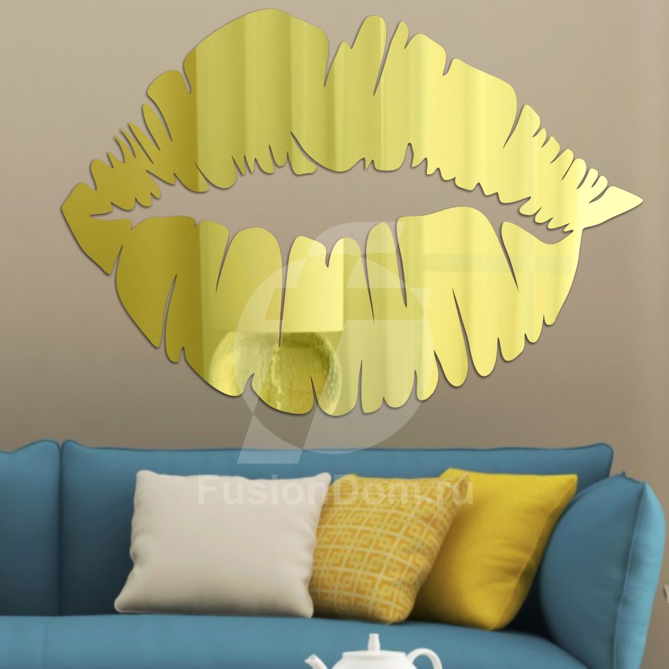 зеркало губы золото