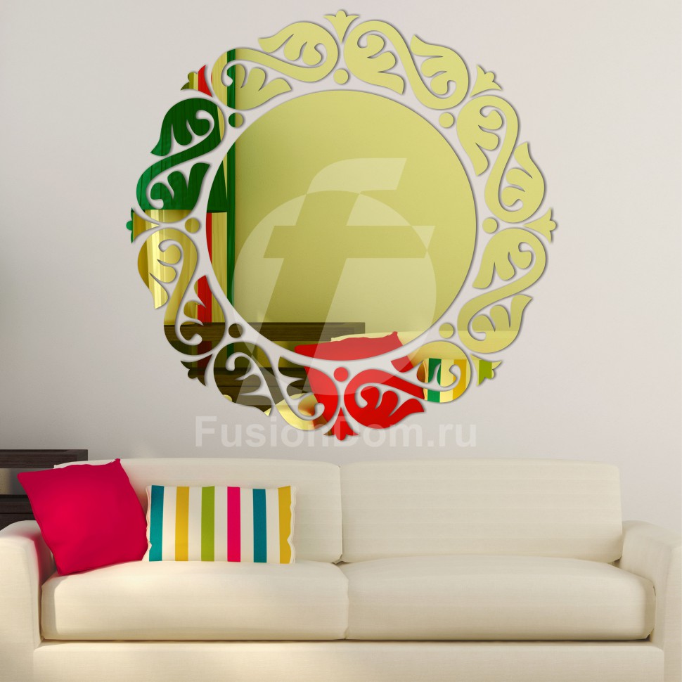 Зеркало Винтажные узоры золото