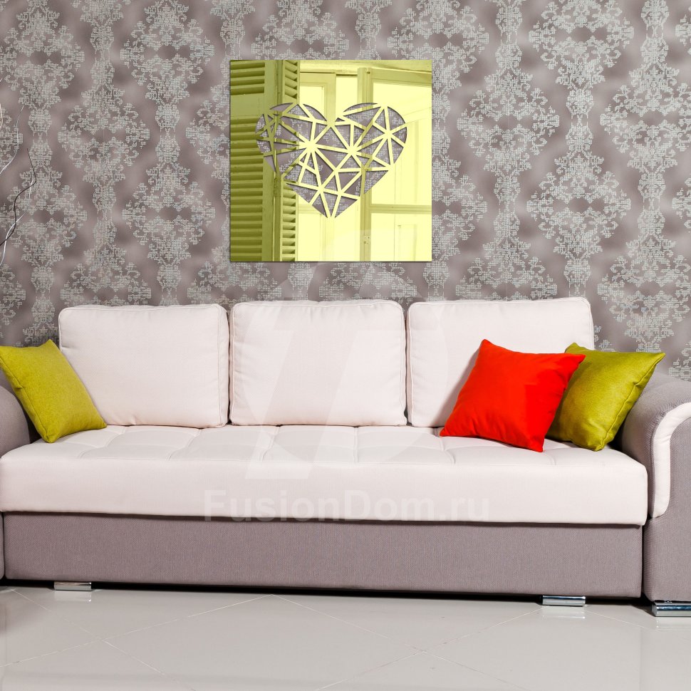 Декоративное акриловое панно Геометрическое сердце