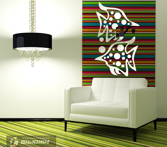 Акриловое Акриловое зеркало Рыбки