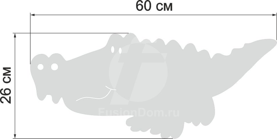 Акриловое зеркало Крокодильчик